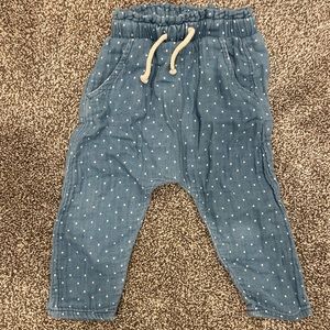 Chambray polka dot joggers